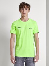 T-shirt met print - Mannen - neon lime green T-shirt met print - Mannen - neon lime green - 1 - TOM TAILOR Denim