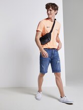 Print T-Shirt mit Bio-Baumwolle - Männer - papaya neon orange Print T-Shirt mit Bio-Baumwolle - Männer - papaya neon orange - 3 - TOM TAILOR Denim