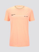 Print T-Shirt mit Bio-Baumwolle - Männer - papaya neon orange Print T-Shirt mit Bio-Baumwolle - Männer - papaya neon orange - 7 - TOM TAILOR Denim