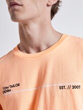 Print T-Shirt mit Bio-Baumwolle - Männer - papaya neon orange Print T-Shirt mit Bio-Baumwolle - Männer - papaya neon orange - 9 - TOM TAILOR Denim