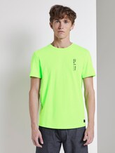 T-Shirt mit Schrift-Print - Männer - neon lime green T-Shirt mit Schrift-Print - Männer - neon lime green - 1 - TOM TAILOR Denim