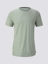 Basic T-Shirt mit Streifenstruktur - Männer - Dusty Leave Green Basic T-Shirt mit Streifenstruktur - Männer - Dusty Leave Green - 7 - TOM TAILOR Denim