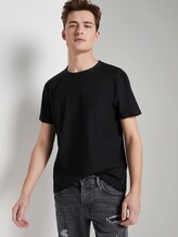 Basic T-Shirt mit Streifenstruktur - Männer - Black Basic T-Shirt mit Streifenstruktur - Männer - Black - 5 - TOM TAILOR Denim