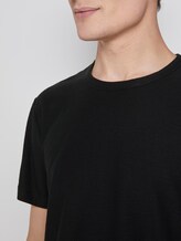 Basic T-Shirt mit Streifenstruktur - Männer - Black Basic T-Shirt mit Streifenstruktur - Männer - Black - 9 - TOM TAILOR Denim