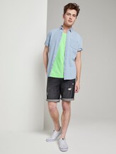 Striped T-shirt with a V-neckline - Men - bright green yarn dye stripe Striped T-shirt with a V-neckline - Men - bright green yarn dye stripe - 3 - TOM TAILOR Denim