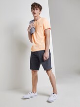 Gestreiftes T-Shirt mit Brusttasche - Männer - neon orange yarn dyed stripe Gestreiftes T-Shirt mit Brusttasche - Männer - neon orange yarn dyed stripe - 3 - TOM TAILOR Denim