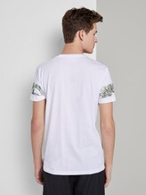 T-Shirt mit horizontalem Streifenprint - Männer - White T-Shirt mit horizontalem Streifenprint - Männer - White - 2 - TOM TAILOR Denim