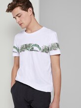 T-Shirt mit horizontalem Streifenprint - Männer - White T-Shirt mit horizontalem Streifenprint - Männer - White - 5 - TOM TAILOR Denim