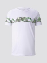 T-Shirt mit horizontalem Streifenprint - Männer - White T-Shirt mit horizontalem Streifenprint - Männer - White - 7 - TOM TAILOR Denim