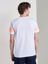 T-Shirt mit horizontalem Streifenprint - Männer - papaya neon orange T-Shirt mit horizontalem Streifenprint - Männer - papaya neon orange - 2 - TOM TAILOR Denim