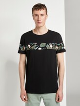 T-Shirt mit horizontalem Streifenprint - Männer - Black T-Shirt mit horizontalem Streifenprint - Männer - Black - 1 - TOM TAILOR Denim
