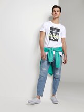 Fotoprint T-Shirt mit Bio-Baumwolle - Männer - White Fotoprint T-Shirt mit Bio-Baumwolle - Männer - White - 3 - TOM TAILOR Denim
