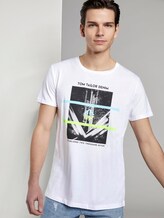 Fotoprint T-Shirt mit Bio-Baumwolle - Männer - White Fotoprint T-Shirt mit Bio-Baumwolle - Männer - White - 5 - TOM TAILOR Denim
