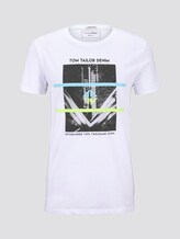 Fotoprint T-Shirt mit Bio-Baumwolle - Männer - White Fotoprint T-Shirt mit Bio-Baumwolle - Männer - White - 7 - TOM TAILOR Denim