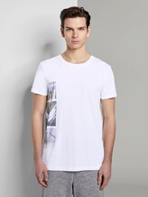 T-Shirt mit seitlichem Fotoprint - Männer - White T-Shirt mit seitlichem Fotoprint - Männer - White - 1 - TOM TAILOR Denim