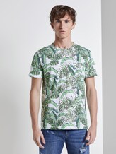 T-Shirt mit Allover-Print - Männer - white botanical grid print T-Shirt mit Allover-Print - Männer - white botanical grid print - 1 - TOM TAILOR Denim
