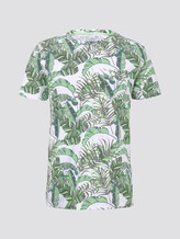 T-Shirt mit Allover-Print - Männer - white botanical grid print T-Shirt mit Allover-Print - Männer - white botanical grid print - 7 - TOM TAILOR Denim