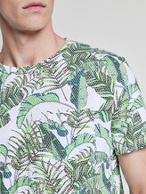 T-Shirt mit Allover-Print - Männer - white botanical grid print T-Shirt mit Allover-Print - Männer - white botanical grid print - 9 - TOM TAILOR Denim