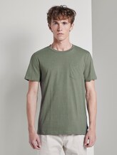 T-Shirt mit Allover-Print - Männer - green hexagonal grid print T-Shirt mit Allover-Print - Männer - green hexagonal grid print - 1 - TOM TAILOR Denim