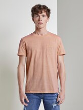 T-Shirt mit Allover-Print - Männer - orange hexagonal grid print T-Shirt mit Allover-Print - Männer - orange hexagonal grid print - 1 - TOM TAILOR Denim