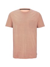 TOM TAILOR DENIM Herren T-Shirt mit Allover-Print, orange, Gr.XXL