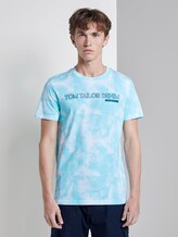 Batik T-Shirt mit Print - Männer - blue two colored batik print Batik T-Shirt mit Print - Männer - blue two colored batik print - 1 - TOM TAILOR Denim