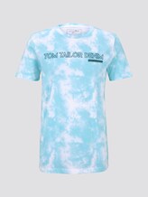 Batik T-Shirt mit Print - Männer - blue two colored batik print Batik T-Shirt mit Print - Männer - blue two colored batik print - 7 - TOM TAILOR Denim