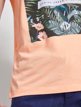 T-Shirt mit tropischem Brustprint - Männer - papaya neon orange T-Shirt mit tropischem Brustprint - Männer - papaya neon orange - 10 - TOM TAILOR Denim