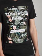 T-Shirt mit tropischem Brustprint - Männer - Black T-Shirt mit tropischem Brustprint - Männer - Black - 10 - TOM TAILOR Denim