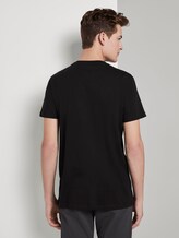 T-Shirt mit tropischem Brustprint - Männer - Black T-Shirt mit tropischem Brustprint - Männer - Black - 2 - TOM TAILOR Denim