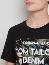 T-Shirt mit tropischem Brustprint - Männer - Black T-Shirt mit tropischem Brustprint - Männer - Black - 9 - TOM TAILOR Denim