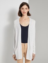 Langer strukturierter Cardigan - Frauen - Whisper White Langer strukturierter Cardigan - Frauen - Whisper White - 1 - TOM TAILOR