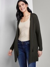 Long textured cardigan - Women - Woodland Green Long textured cardigan - Women - Woodland Green - 5 - TOM TAILOR