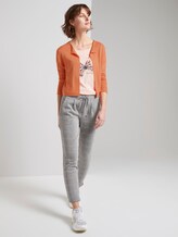 Kurzer Cardigan mit 3/4-Arm - Frauen - fruity melon orange Kurzer Cardigan mit 3/4-Arm - Frauen - fruity melon orange - 3 - TOM TAILOR