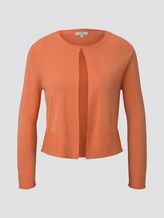 Kurzer Cardigan mit 3/4-Arm - Frauen - fruity melon orange Kurzer Cardigan mit 3/4-Arm - Frauen - fruity melon orange - 7 - TOM TAILOR