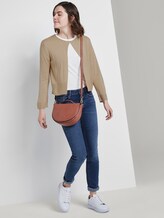 Short cardigan with 3/4 sleeves - Women - cream toffee Short cardigan with 3/4 sleeves - Women - cream toffee - 3 - TOM TAILOR