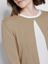 Short cardigan with 3/4 sleeves - Women - cream toffee Short cardigan with 3/4 sleeves - Women - cream toffee - 9 - TOM TAILOR