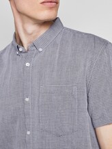 Textured short-sleeved shirt with a chest pocket - Men - Black Textured short-sleeved shirt with a chest pocket - Men - Black - 9 - TOM TAILOR Denim