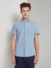 Short-sleeved denim shirt - Men - Bleached Blue Denim Short-sleeved denim shirt - Men - Bleached Blue Denim - 1 - TOM TAILOR Denim