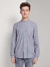 Strukturiertes Hemd mit Turn-Ups - Männer - Sky Captain Blue Strukturiertes Hemd mit Turn-Ups - Männer - Sky Captain Blue - 1 - TOM TAILOR Denim