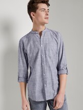 Strukturiertes Hemd mit Turn-Ups - Männer - Sky Captain Blue Strukturiertes Hemd mit Turn-Ups - Männer - Sky Captain Blue - 5 - TOM TAILOR Denim