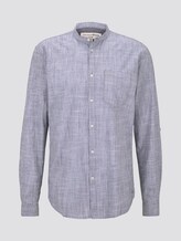 Strukturiertes Hemd mit Turn-Ups - Männer - Sky Captain Blue Strukturiertes Hemd mit Turn-Ups - Männer - Sky Captain Blue - 7 - TOM TAILOR Denim