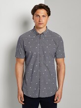 Gepunktetes Hemd - Männer - navy yd stripe mini print Gepunktetes Hemd - Männer - navy yd stripe mini print - 1 - TOM TAILOR Denim
