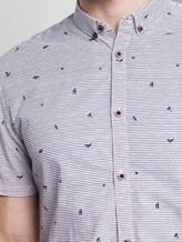 Gepunktetes Hemd - Männer - white blue stripe mini print Gepunktetes Hemd - Männer - white blue stripe mini print - 9 - TOM TAILOR Denim