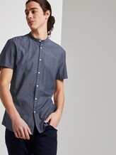 Hemd mit Stehkragen - Männer - navy dobby dot structure Hemd mit Stehkragen - Männer - navy dobby dot structure - 5 - TOM TAILOR Denim