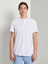 Hemd mit Stehkragen - Männer - white dobby dot structure Hemd mit Stehkragen - Männer - white dobby dot structure - 1 - TOM TAILOR Denim