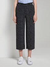 Culotte Hose mit elastischem Bund - Frauen - black offwhite dot print Culotte Hose mit elastischem Bund - Frauen - black offwhite dot print - 1 - TOM TAILOR
