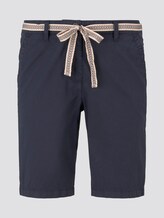 Relaxed Chino Bermuda Shorts mit Stoffgürtel - Frauen - Sky Captain Blue Relaxed Chino Bermuda Shorts mit Stoffgürtel - Frauen - Sky Captain Blue - 7 - TOM TAILOR