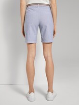 Relaxed Chino Bermuda Shorts mit Stoffgürtel - Frauen - Thin Stripe Pants Relaxed Chino Bermuda Shorts mit Stoffgürtel - Frauen - Thin Stripe Pants - 2 - TOM TAILOR