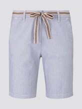 Relaxed Chino Bermuda Shorts mit Stoffgürtel - Frauen - Thin Stripe Pants Relaxed Chino Bermuda Shorts mit Stoffgürtel - Frauen - Thin Stripe Pants - 7 - TOM TAILOR